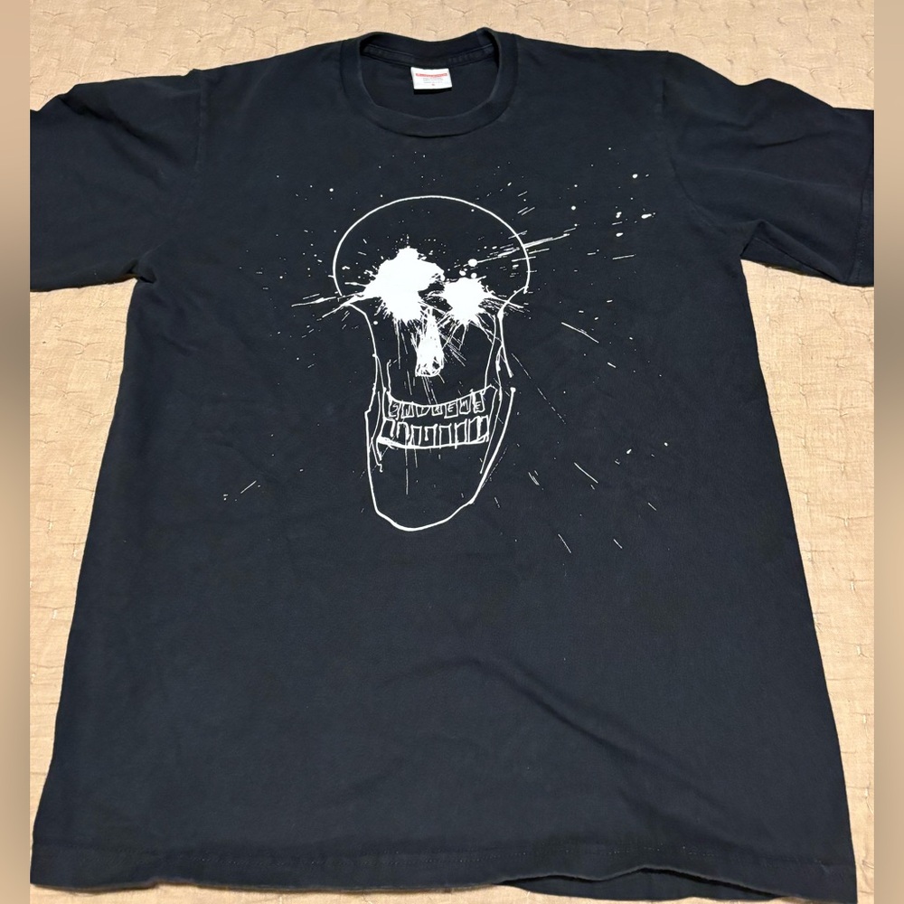 Supreme Ralph Steadman Black Skull T-Shirt Size Small